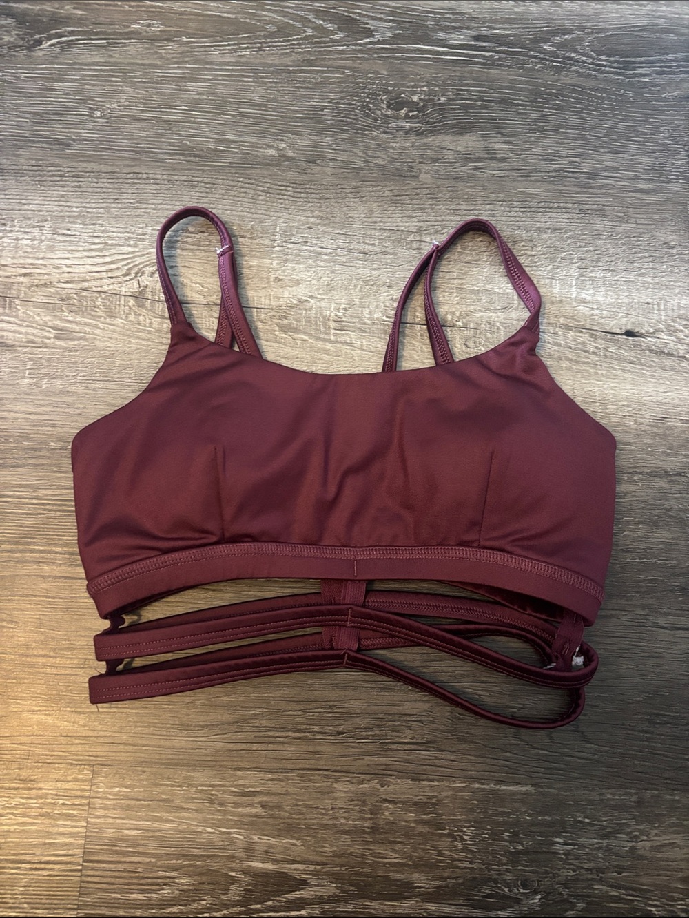 Forever 21 Women's Sports braDeep Wine